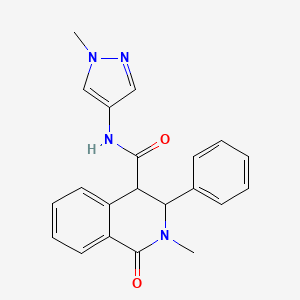 molecular formula C21H20N4O2 B4503989 2-methyl-N-(1-methyl-1H-pyrazol-4-yl)-1-oxo-3-phenyl-1,2,3,4-tetrahydroisoquinoline-4-carboxamide 