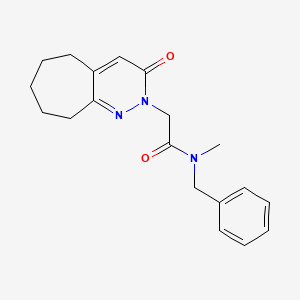 molecular formula C19H23N3O2 B4503992 N-benzyl-N-methyl-2-(3-oxo-3,5,6,7,8,9-hexahydro-2H-cyclohepta[c]pyridazin-2-yl)acetamide 