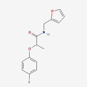 molecular formula C14H14FNO3 B4504017 2-(4-氟苯氧基)-N-(2-呋喃甲基)丙酰胺 