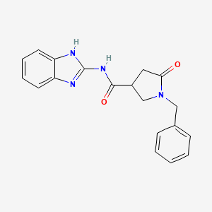 molecular formula C19H18N4O2 B4504037 N-(1H-benzimidazol-2-yl)-1-benzyl-5-oxopyrrolidine-3-carboxamide 