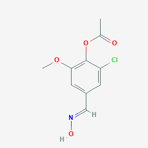 molecular formula C10H10ClNO4 B450405 2-Chloro-4-[(hydroxyimino)methyl]-6-methoxyphenyl acetate 