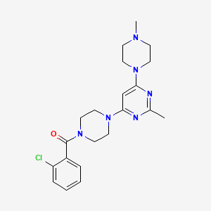 (2-Chlorophenyl)(4-(2-methyl-6-(4-methylpiperazin-1-yl)pyrimidin-4-yl)piperazin-1-yl)methanone