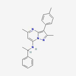 2,5-dimethyl-3-(4-methylphenyl)-N-(1-phenylethyl)pyrazolo[1,5-a]pyrimidin-7-amine