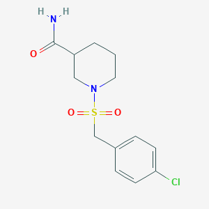 molecular formula C13H17ClN2O3S B4504073 1-[(4-chlorobenzyl)sulfonyl]-3-piperidinecarboxamide 