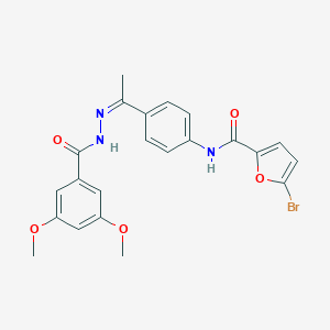 5-bromo-N-{4-[N-(3,5-dimethoxybenzoyl)ethanehydrazonoyl]phenyl}-2-furamide