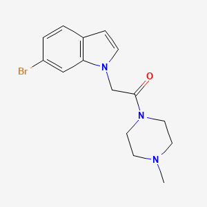 molecular formula C15H18BrN3O B4504082 6-溴-1-[2-(4-甲基-1-哌嗪基)-2-氧代乙基]-1H-吲哚 