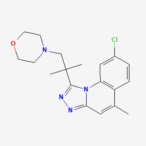 4-[2-(8-Chloro-5-methyl-[1,2,4]triazolo[4,3-a]quinolin-1-yl)-2-methylpropyl]morpholine