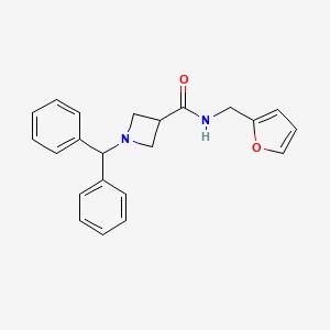 molecular formula C22H22N2O2 B4504112 1-benzhydryl-N~3~-(2-furylmethyl)-3-azetanecarboxamide 