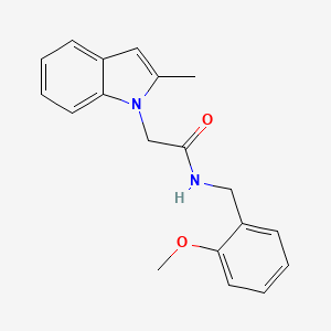 molecular formula C19H20N2O2 B4504132 N-(2-methoxybenzyl)-2-(2-methyl-1H-indol-1-yl)acetamide 