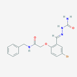 molecular formula C17H17BrN4O3 B450414 2-{2-[2-(aminocarbonyl)carbohydrazonoyl]-4-bromophenoxy}-N-benzylacetamide 
