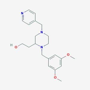 molecular formula C21H29N3O3 B4504143 2-[1-(3,5-dimethoxybenzyl)-4-(4-pyridinylmethyl)-2-piperazinyl]ethanol 