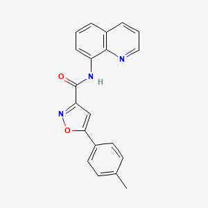 molecular formula C20H15N3O2 B4504146 5-(4-methylphenyl)-N-(quinolin-8-yl)-1,2-oxazole-3-carboxamide 