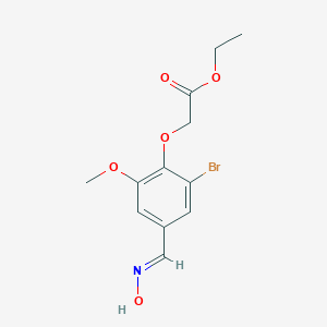 Ethyl {2-bromo-4-[(hydroxyimino)methyl]-6-methoxyphenoxy}acetate