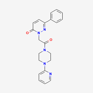 molecular formula C21H21N5O2 B4504150 2-{2-oxo-2-[4-(2-pyridinyl)-1-piperazinyl]ethyl}-6-phenyl-3(2H)-pyridazinone 