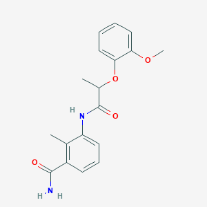 3-{[2-(2-methoxyphenoxy)propanoyl]amino}-2-methylbenzamide