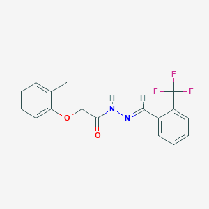 molecular formula C18H17F3N2O2 B450418 2-(2,3-dimethylphenoxy)-N'-[2-(trifluoromethyl)benzylidene]acetohydrazide 