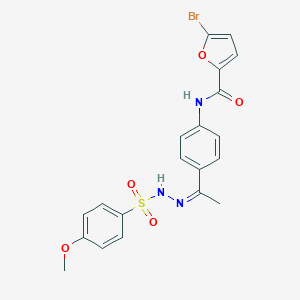5-bromo-N-(4-{N-[(4-methoxyphenyl)sulfonyl]ethanehydrazonoyl}phenyl)-2-furamide