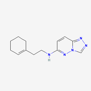 molecular formula C13H17N5 B4504196 N-[2-(cyclohex-1-en-1-yl)ethyl][1,2,4]triazolo[4,3-b]pyridazin-6-amine 