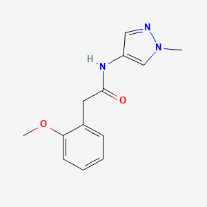 molecular formula C13H15N3O2 B4504201 2-(2-methoxyphenyl)-N-(1-methyl-1H-pyrazol-4-yl)acetamide 