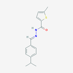 molecular formula C16H18N2OS B450421 N'-(4-isopropylbenzylidene)-5-methyl-2-thiophenecarbohydrazide 