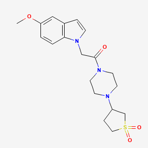 1-(4-(1,1-dioxidotetrahydrothiophen-3-yl)piperazin-1-yl)-2-(5-methoxy-1H-indol-1-yl)ethanone