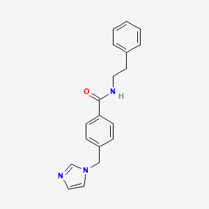 molecular formula C19H19N3O B4504245 4-(imidazol-1-ylmethyl)-N-(2-phenylethyl)benzamide 