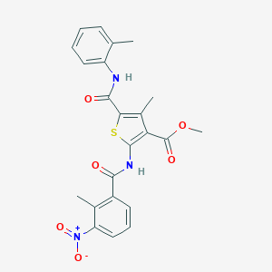 Methyl 2-({3-nitro-2-methylbenzoyl}amino)-4-methyl-5-(2-toluidinocarbonyl)thiophene-3-carboxylate