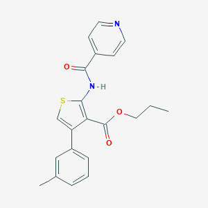 Propyl 2-(isonicotinoylamino)-4-(3-methylphenyl)-3-thiophenecarboxylate