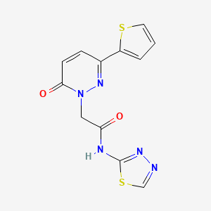 2-[6-oxo-3-(thiophen-2-yl)pyridazin-1(6H)-yl]-N-[(2E)-1,3,4-thiadiazol-2(3H)-ylidene]acetamide