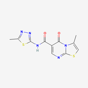 3-methyl-N-[(2Z)-5-methyl-1,3,4-thiadiazol-2(3H)-ylidene]-5-oxo-5H-[1,3]thiazolo[3,2-a]pyrimidine-6-carboxamide