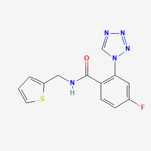 molecular formula C13H10FN5OS B4504311 4-fluoro-2-(1H-1,2,3,4-tetraazol-1-yl)-N~1~-(2-thienylmethyl)benzamide 