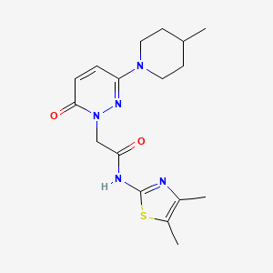 molecular formula C17H23N5O2S B4504323 N-[(2Z)-4,5-dimethyl-1,3-thiazol-2(3H)-ylidene]-2-[3-(4-methylpiperidin-1-yl)-6-oxopyridazin-1(6H)-yl]acetamide 