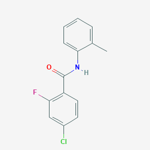 molecular formula C14H11ClFNO B4504327 4-chloro-2-fluoro-N-(2-methylphenyl)benzamide 