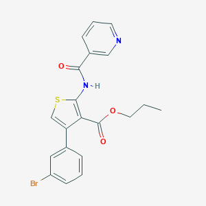 Propyl 4-(3-bromophenyl)-2-[(3-pyridylcarbonyl)amino]-3-thiophenecarboxylate