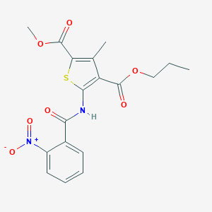 2-Methyl 4-propyl 5-({2-nitrobenzoyl}amino)-3-methyl-2,4-thiophenedicarboxylate
