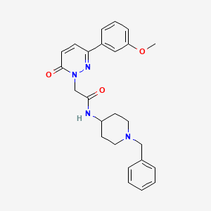 molecular formula C25H28N4O3 B4504352 N-(1-苄基-4-哌啶基)-2-[3-(3-甲氧基苯基)-6-氧代-1(6H)-嘧啶并二嗪基]乙酰胺 