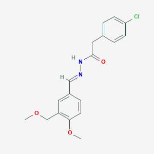 2-(4-chlorophenyl)-N'-{(E)-[4-methoxy-3-(methoxymethyl)phenyl]methylidene}acetohydrazide