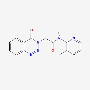 molecular formula C15H13N5O2 B4504371 N-(3-甲基-2-吡啶基)-2-(4-氧代-1,2,3-苯并三嗪-3(4H)-基)乙酰胺 