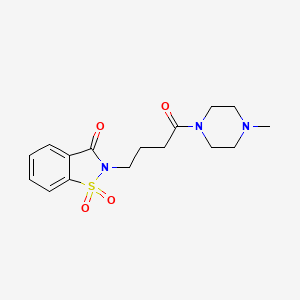 2-[4-(4-methyl-1-piperazinyl)-4-oxobutyl]-1,2-benzisothiazol-3(2H)-one 1,1-dioxide