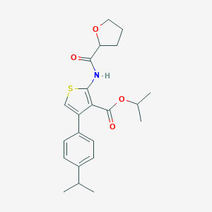 Isopropyl 4-(4-isopropylphenyl)-2-[(tetrahydro-2-furanylcarbonyl)amino]-3-thiophenecarboxylate