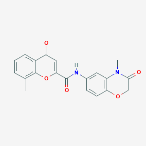 8-methyl-N-(4-methyl-3-oxo-3,4-dihydro-2H-1,4-benzoxazin-6-yl)-4-oxo-4H-chromene-2-carboxamide