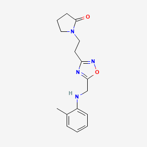 1-[2-(5-{[(2-methylphenyl)amino]methyl}-1,2,4-oxadiazol-3-yl)ethyl]-2-pyrrolidinone