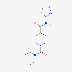 molecular formula C13H21N5O2S B4504397 N1,N1-diethyl-N4-(1,3,4-thiadiazol-2-yl)piperidine-1,4-dicarboxamide 