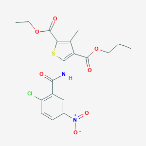 2-Ethyl 4-propyl 5-({2-chloro-5-nitrobenzoyl}amino)-3-methyl-2,4-thiophenedicarboxylate