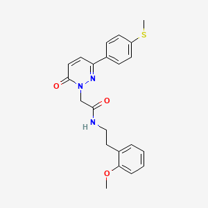 molecular formula C22H23N3O3S B4504400 N~1~-(2-methoxyphenethyl)-2-[3-[4-(methylsulfanyl)phenyl]-6-oxo-1(6H)-pyridazinyl]acetamide 