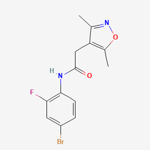 molecular formula C13H12BrFN2O2 B4504412 N-(4-bromo-2-fluorophenyl)-2-(3,5-dimethyl-1,2-oxazol-4-yl)acetamide 