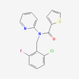 molecular formula C17H12ClFN2OS B4504418 N-(2-氯-6-氟苄基)-N-2-吡啶基-2-噻吩甲酰胺 