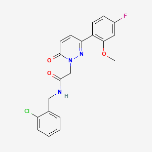 molecular formula C20H17ClFN3O3 B4504455 N-(2-氯苄基)-2-[3-(4-氟-2-甲氧基苯基)-6-氧代-1(6H)-吡啶并二嗪基]乙酰胺 