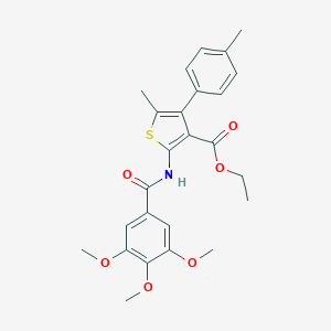 Ethyl 5-methyl-4-(4-methylphenyl)-2-[(3,4,5-trimethoxybenzoyl)amino]-3-thiophenecarboxylate