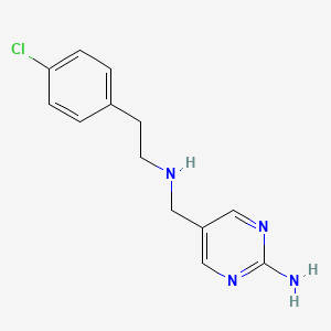 5-({[2-(4-Chlorophenyl)ethyl]amino}methyl)pyrimidin-2-amine